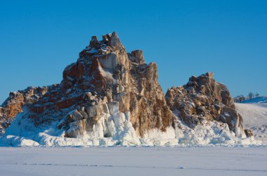 şaman bağlayın. Kış Olkhon Adası