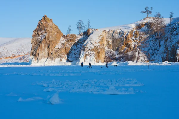 Zamontować szamana. Olkhon island w zimie — Zdjęcie stockowe