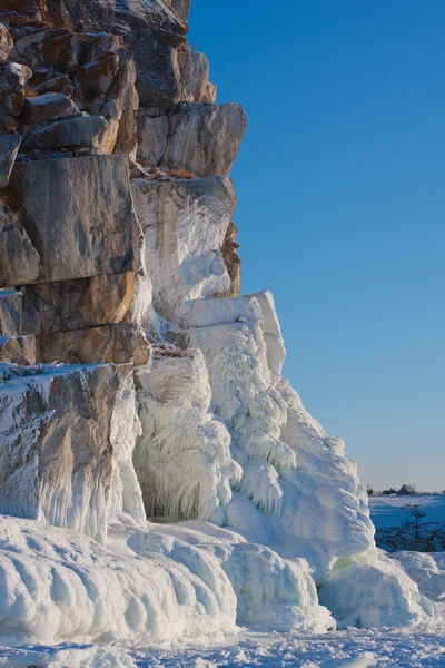 Monte Sciamano. Isola di Olkhon nell'inverno — Foto Stock