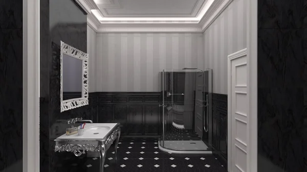 고급 스러운 현대적인 욕실 — 스톡 사진