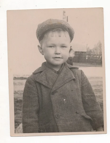 Genç bir çocuk portresi. retro tarzı. — Stok fotoğraf