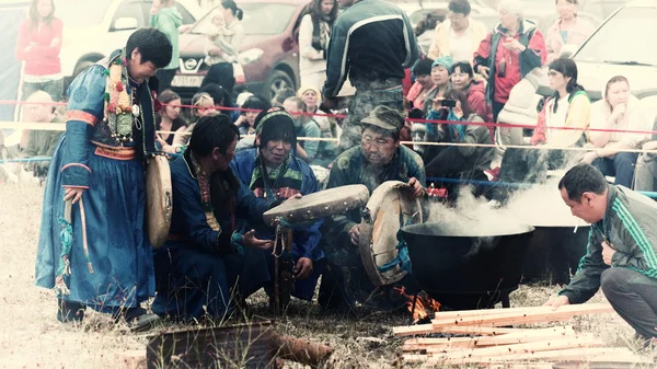 Şamanlar yıllık toplama. Olkhon. — Stok fotoğraf