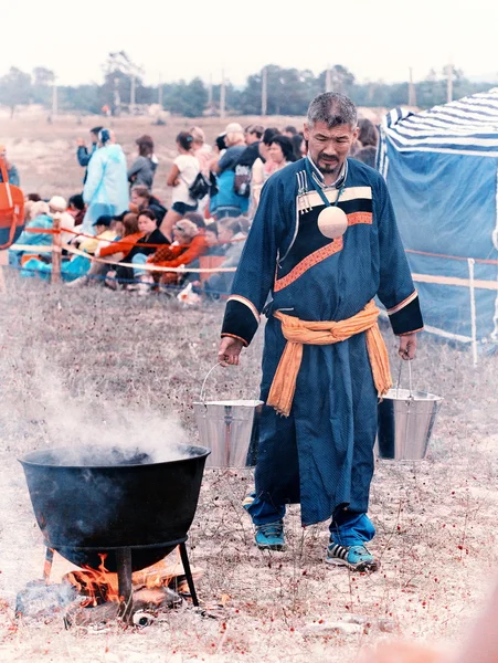 Şamanlar yıllık toplama. Olkhon. — Stok fotoğraf