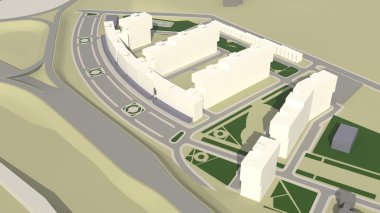Konut Kompleksi (3d render)