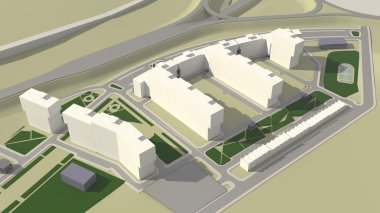Konut Kompleksi (3d render)