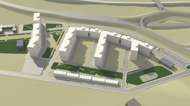 Konut Kompleksi (3d render)