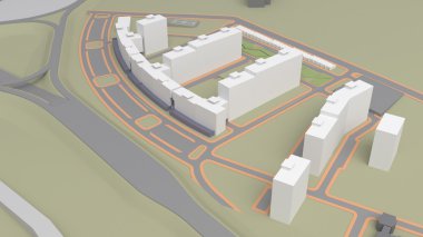 Konut Kompleksi (3d render)