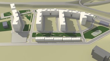 Konut Kompleksi (3d render)