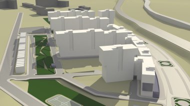 Konut Kompleksi (3d render)