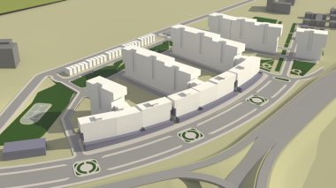 Konut Kompleksi (3d render)