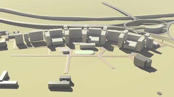 주거 단지 (3 차원 렌더링) — 스톡 사진