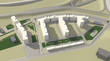 Konut Kompleksi (3d render)