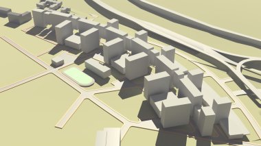 Konut Kompleksi (3d render)