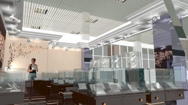 3D model Ofis ekipmanları jewelery butik