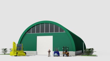 büyük yeşil hangar