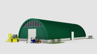 büyük yeşil hangar