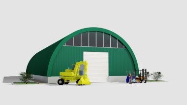 büyük yeşil hangar