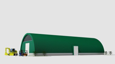 büyük yeşil hangar