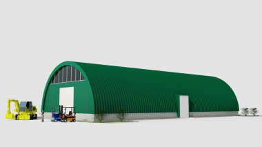 büyük yeşil hangar