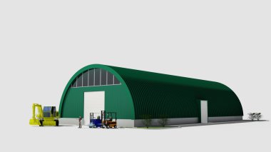 büyük yeşil hangar