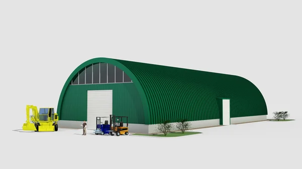 Grote groene hangar — Stockfoto