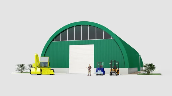 Grote groene hangar — Stockfoto