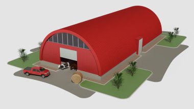 büyük kırmızı hangar