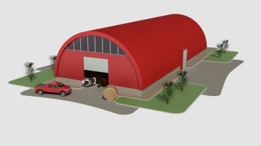 büyük kırmızı hangar