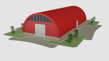 büyük kırmızı hangar