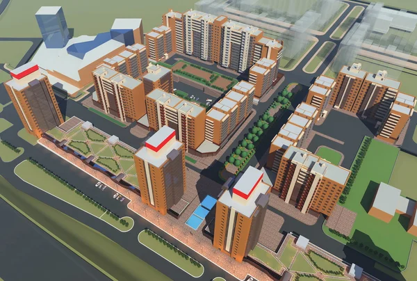 İkamet Kompleksi Irkutsk (3d yorumlama)