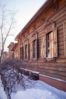 Irkutsk kentin eski ahşap ev