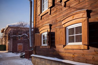 Irkutsk kentin eski ahşap ev