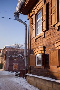 Irkutsk kentin eski ahşap ev