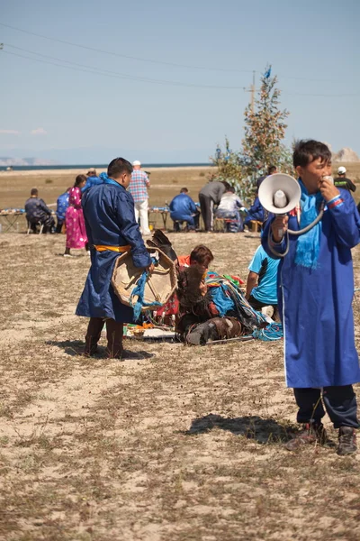 การชุมนุมของ shamans บน Olkhon — ภาพถ่ายสต็อก