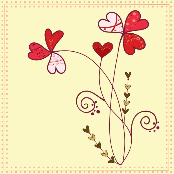 Fleurs d'amour — Image vectorielle