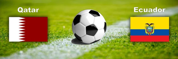 Fussball Weltmeisterschaft 2022 Spiel Katar Gegen Ecuador — Stockfoto