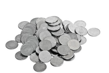 İsveçli sikkeler üzerinde beyaz izole