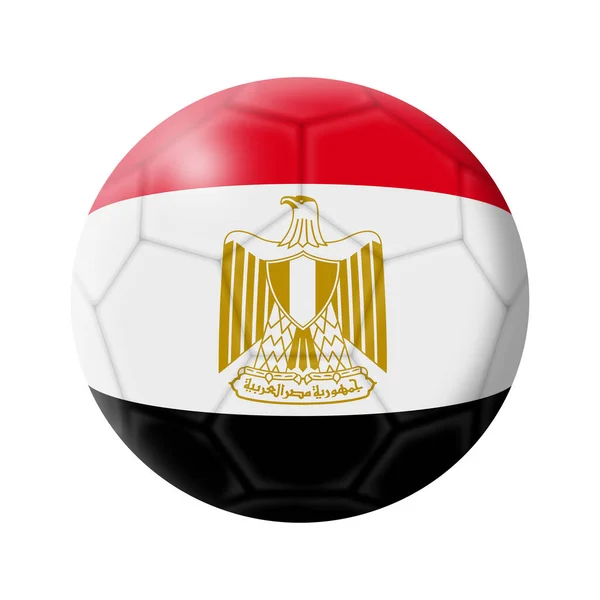 Egypte voetbal voetbal voetbal 3D illustratie geïsoleerd op wit met clipping pad — Stockfoto