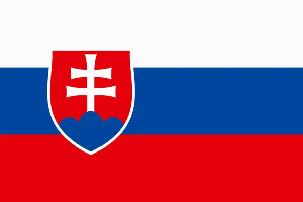 Історія Прапора Словаччини Ілюструє Червоний Білий Хрест — стокове фото