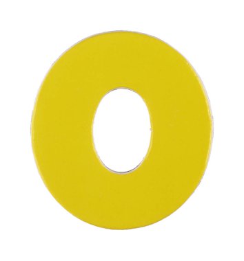 kırpma yolu ile beyaz üzerinde küçük 0 manyetik harf