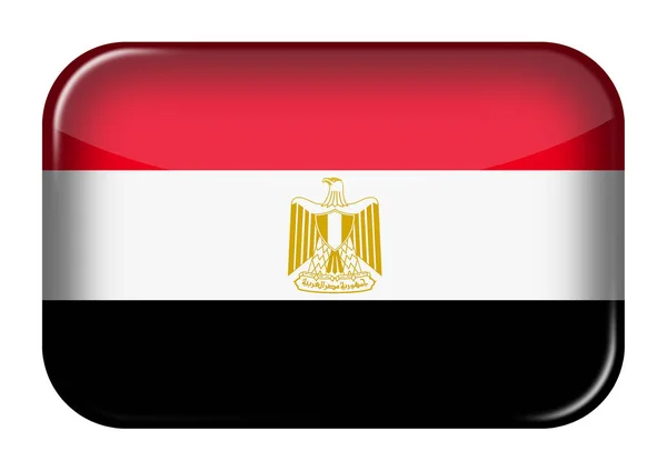Egypte web pictogram rechthoek knop met clipping pad 3d illustratie — Stockfoto