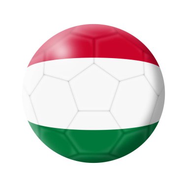 Macar futbol topu çizimi beyaz yolda