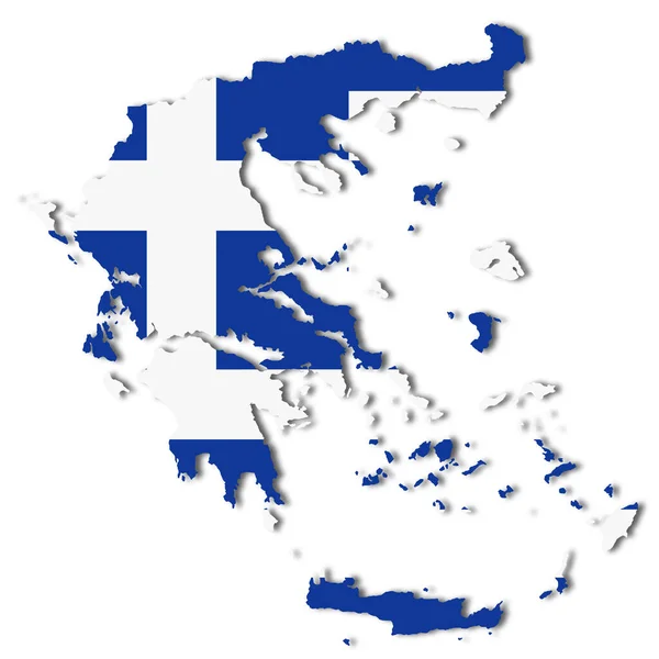 Greece map on white background with clipping path 3d illustration — 스톡 사진