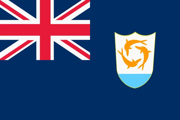 Anguilla flag background illustration union three dolphins — Stock Photo, Image