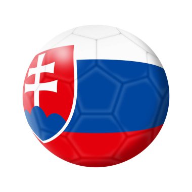 Slovakia soccer ball football illustration isolated on white with clipping path 3d illustration