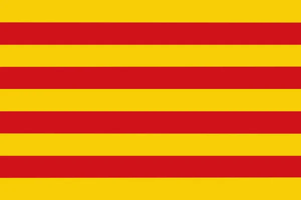 Katalonien Flagge Hintergrund Illustration große Datei rot gelb — Stockfoto