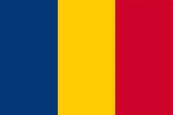 Фото прапора Чаду ілюструє великий файл синій жовтий червоний. — стокове фото