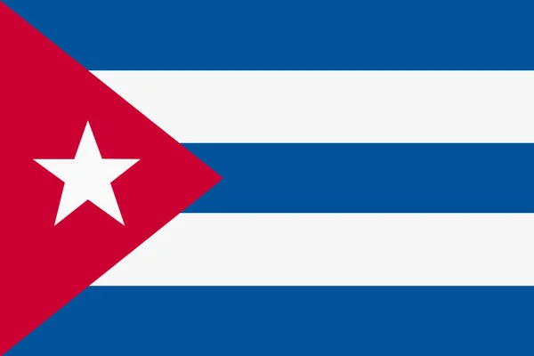 Kuba flad pozadí ilustrace velký soubor červená bílá hvězda modrá — Stock fotografie