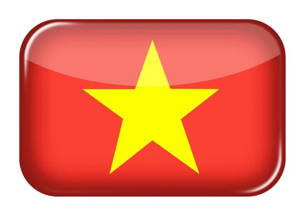 Vietnam icono web botón rectángulo con la ruta de recorte 3d ilustración —  Fotos de Stock
