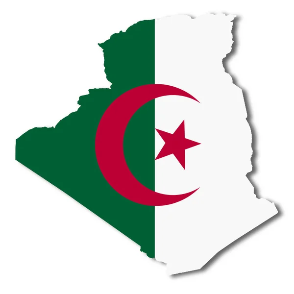 Algeria map on white background 3d illustration with clipping path — ストック写真